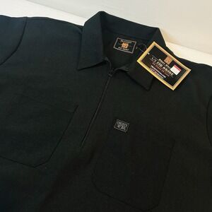 FB County Zip Shirt Black 1/4 Zip Men's Large New